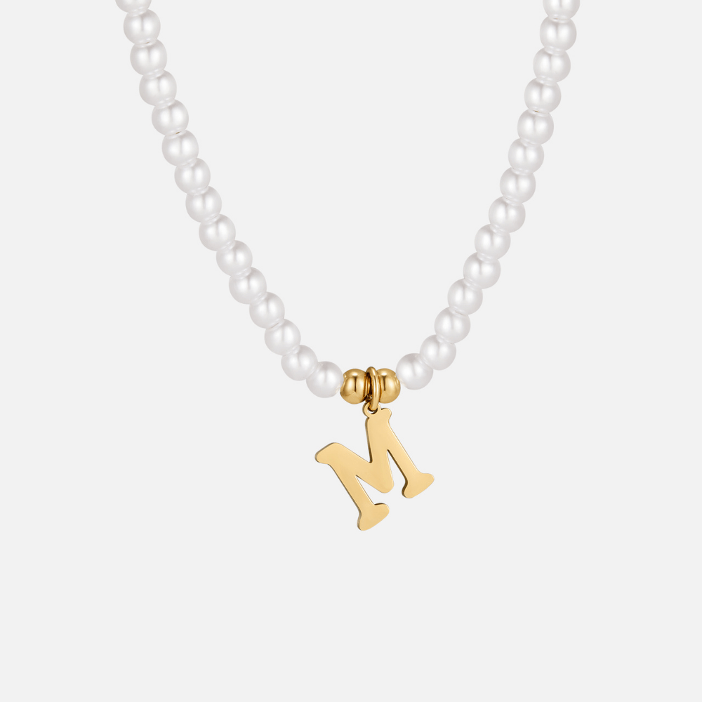 Nova Letter Pearl Necklace - NAVALLINecklace