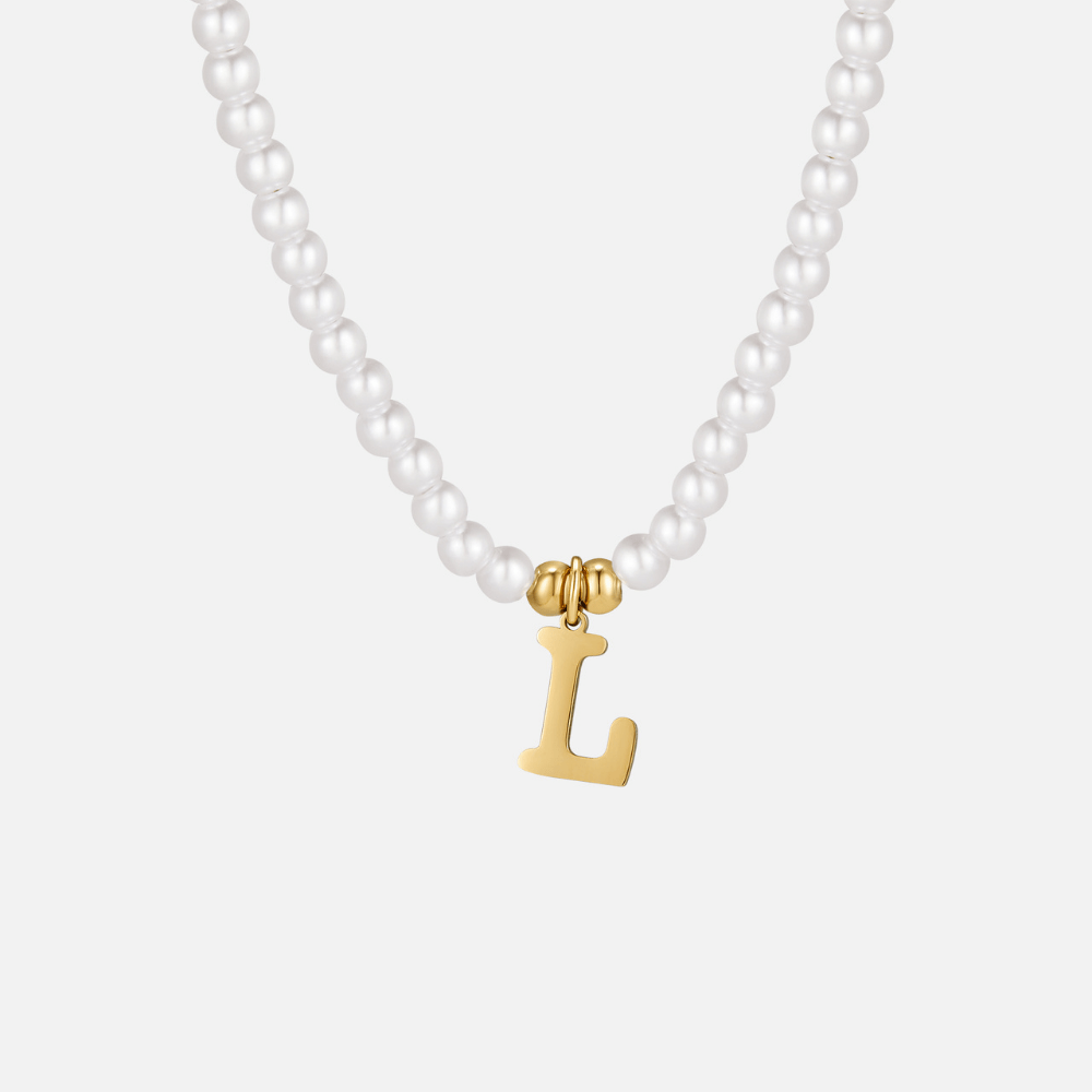 Nova Letter Pearl Necklace - NAVALLINecklace