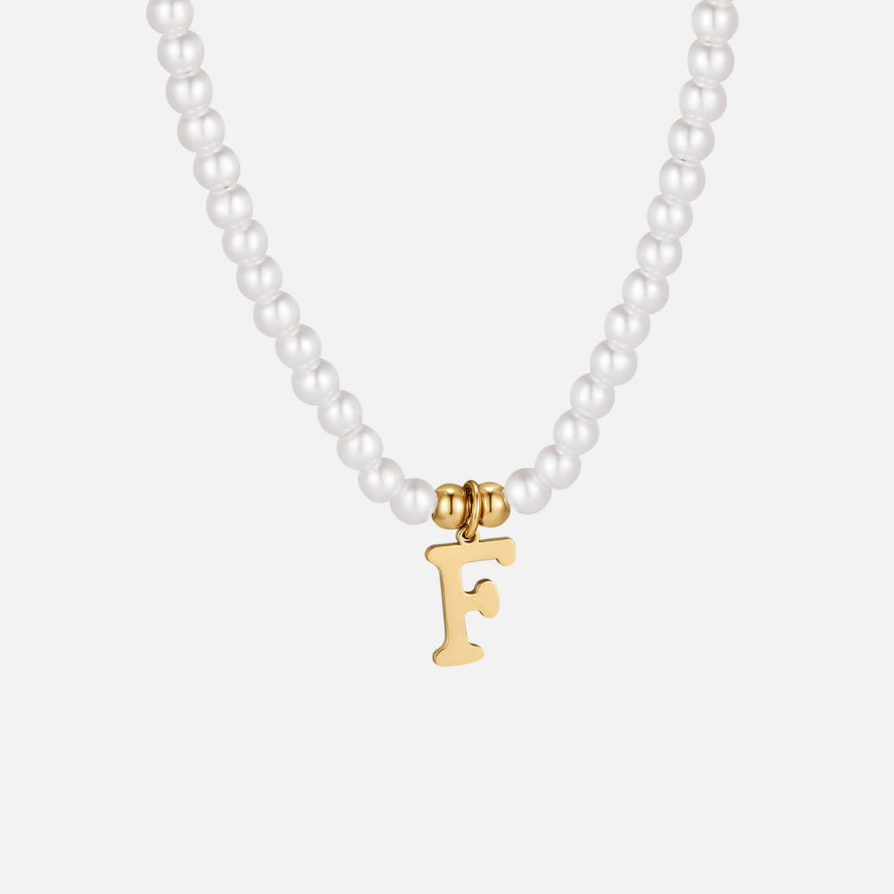 Nova Letter Pearl Necklace - NAVALLINecklace