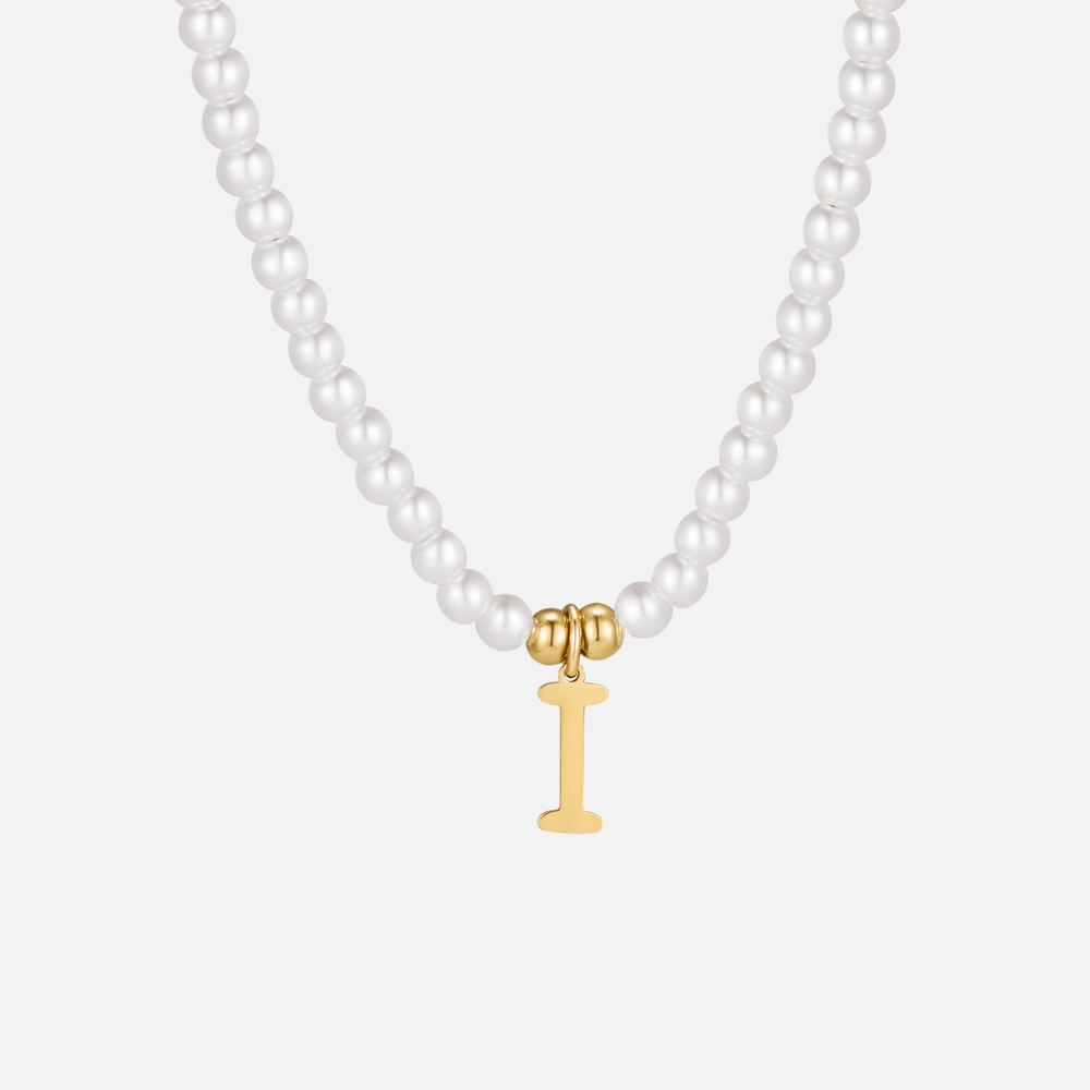 Nova Letter Pearl Necklace - NAVALLINecklace