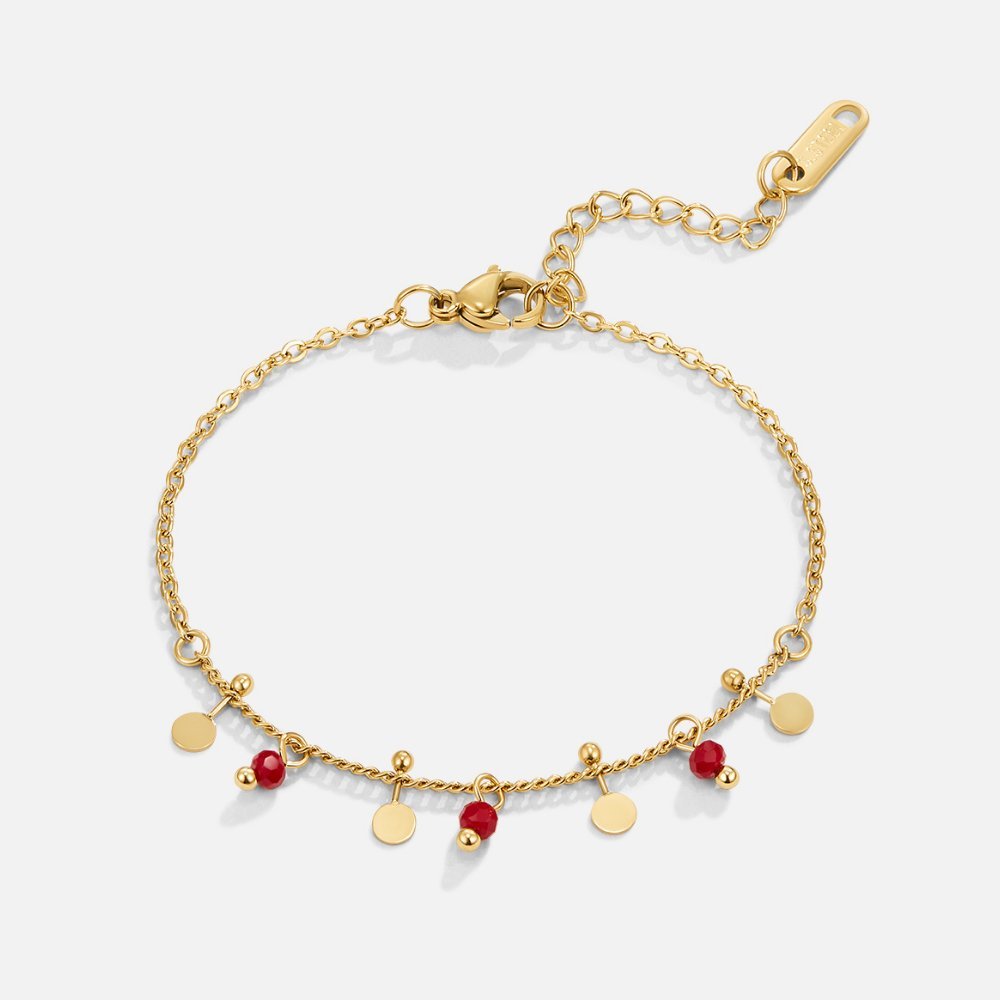 Ruby Red Bead Bracelet - My StoreBracelet