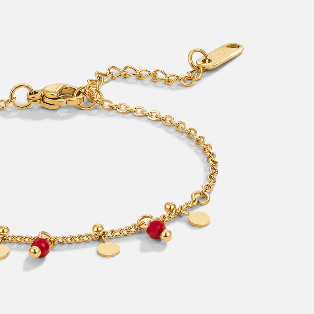 Ruby Red Bead Bracelet - My StoreBracelet