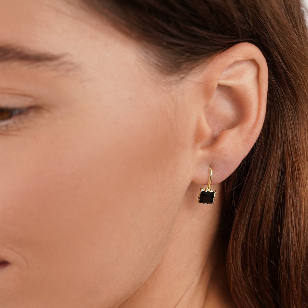 Sienna Crystal Black Earrings - NAVALLIEarrings