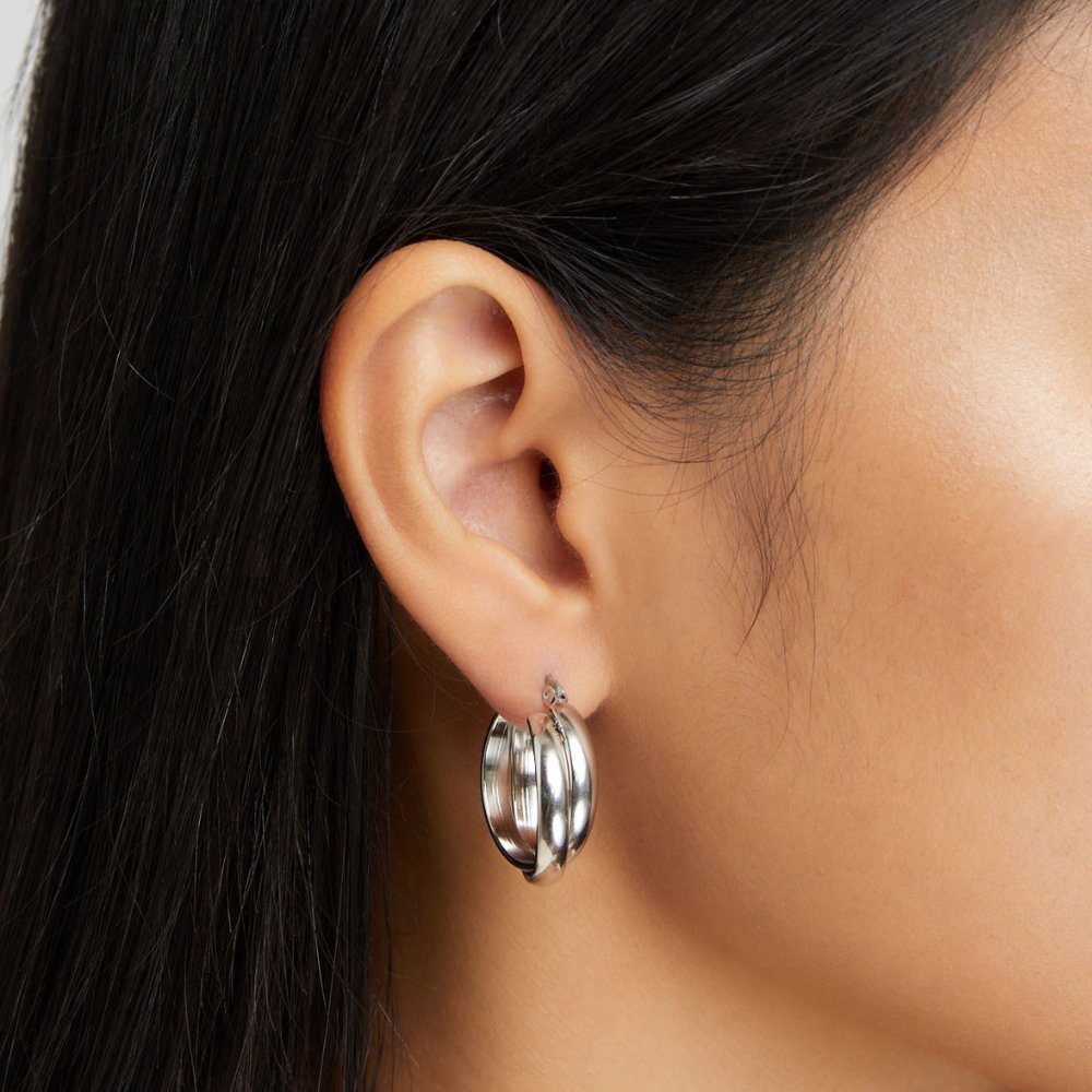 Talia Silver Hoop Earrings - My StoreEarrings