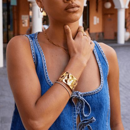18K Gold Cuff Bracelet - My StoreBracelet