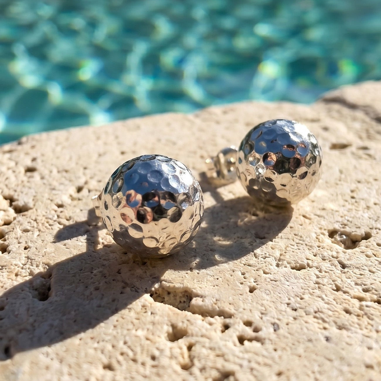 Cleo Silver Dome Earrings