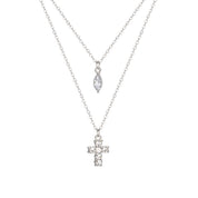 Grace Cross Necklace Silver