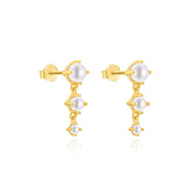 Triple Pearl Earrings