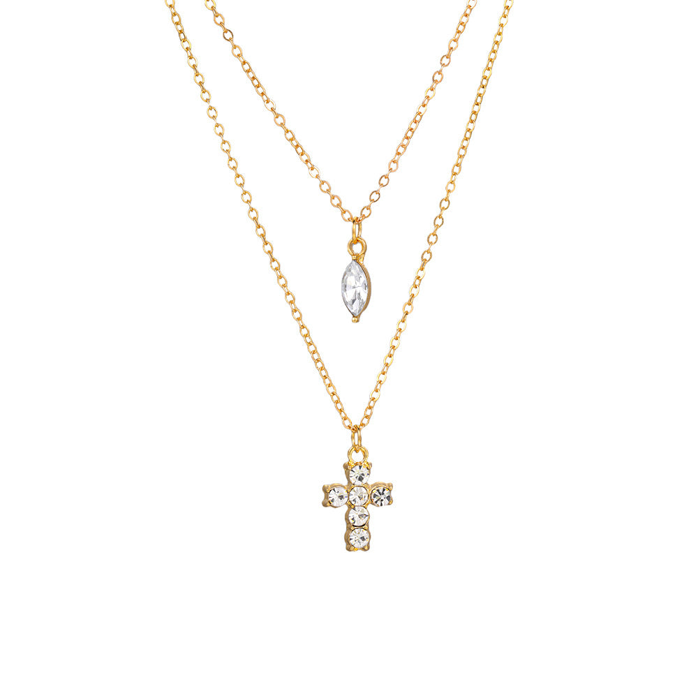 Grace Cross Necklace Gold