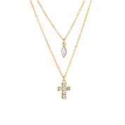 Grace Cross Necklace Gold