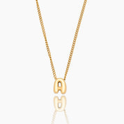 Bubble Initial Pendant Necklace