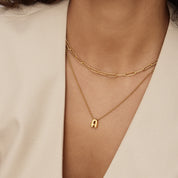 Bubble Initial Pendant Necklace