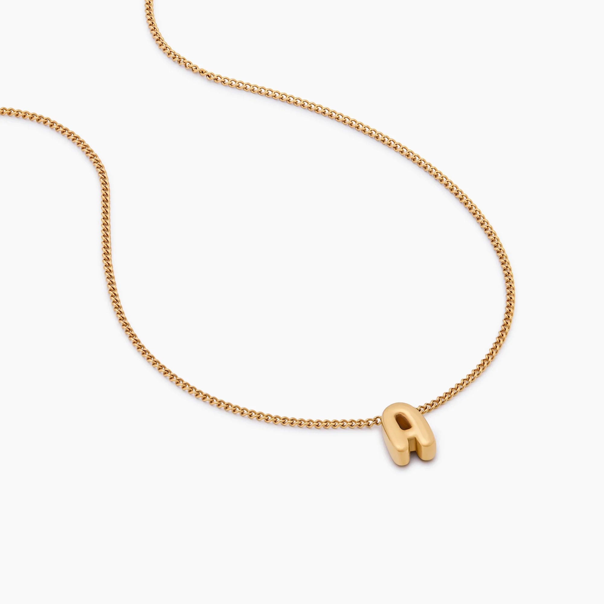Bubble Initial Pendant Necklace
