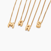 Bubble Initial Pendant Necklace
