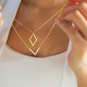 Maren Geometric Layered Necklace