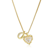 Livia Heart Initial Necklace
