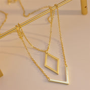 Maren Geometric Layered Necklace