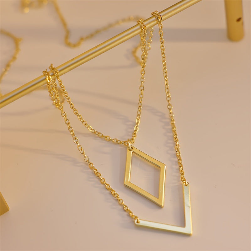 Maren Geometric Layered Necklace