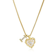 Livia Heart Initial Necklace