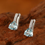 Ilaria Blue Crystal Drop Earrings