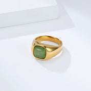 Odette Green Cat's Eye Ring