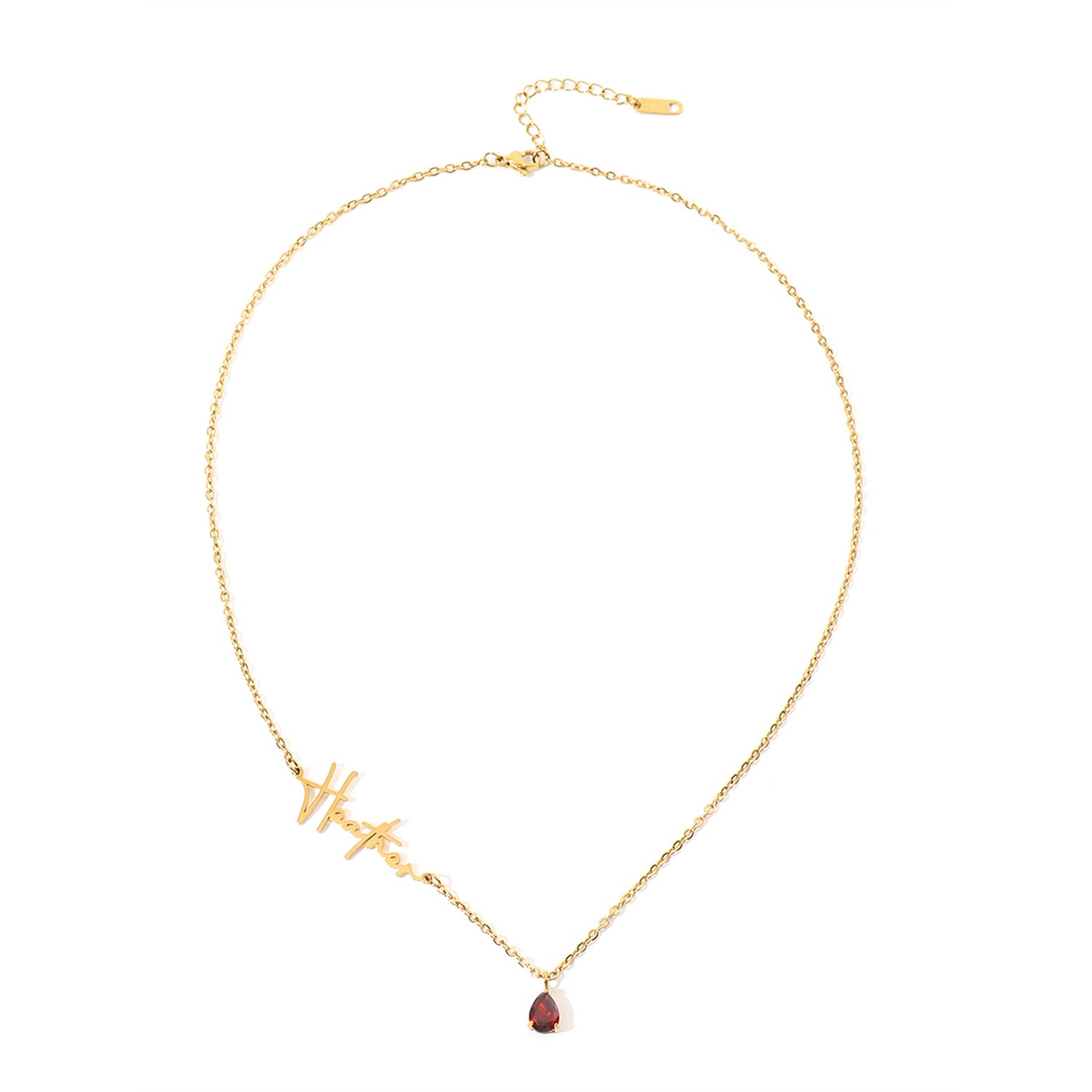 Personalized Name & Birthstone Necklace
