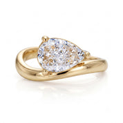 Gold Teardrop Statement Ring