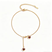 Crimson Heart Anklet