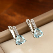Ilaria Blue Crystal Drop Earrings