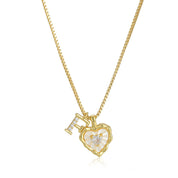 Livia Heart Initial Necklace