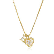 Livia Heart Initial Necklace
