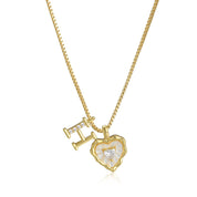 Livia Heart Initial Necklace
