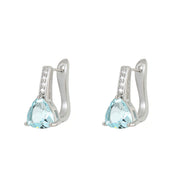 Ilaria Blue Crystal Drop Earrings