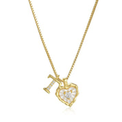 Livia Heart Initial Necklace
