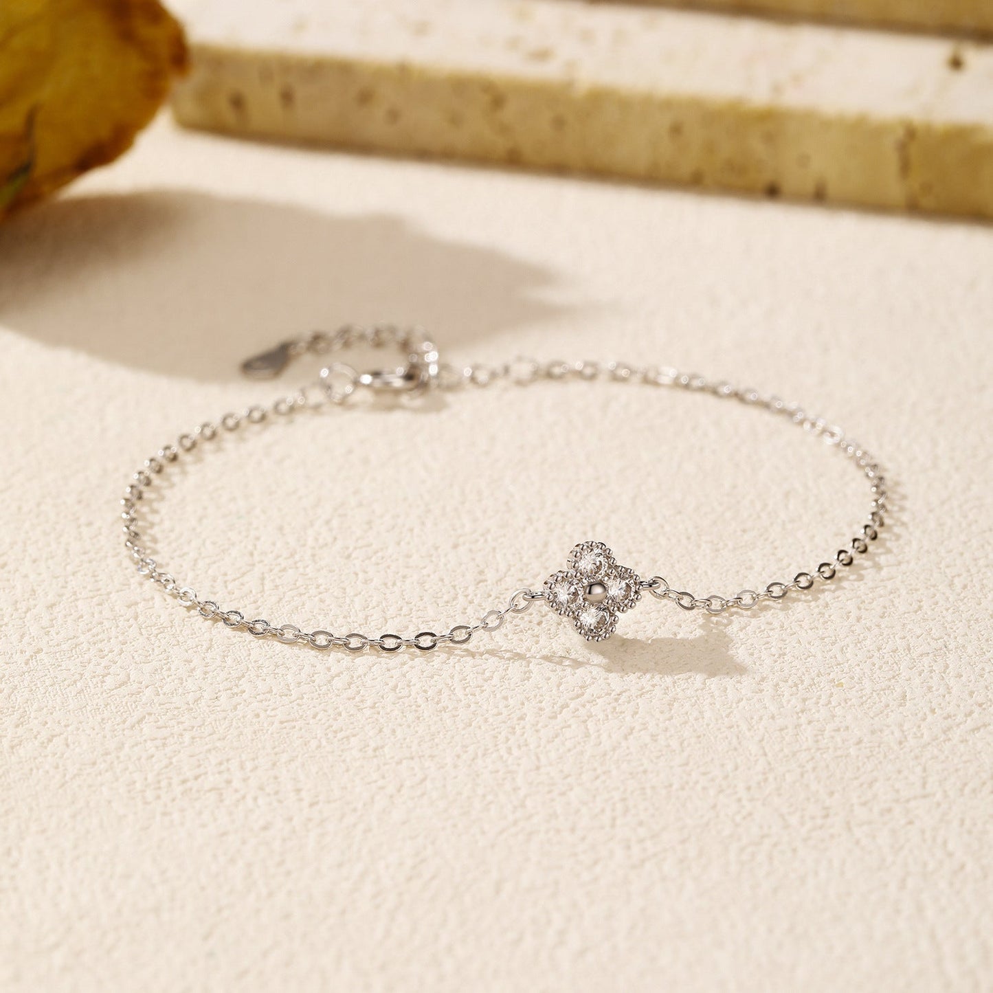 Aiko Silver Clover Bracelet - NAVALLI