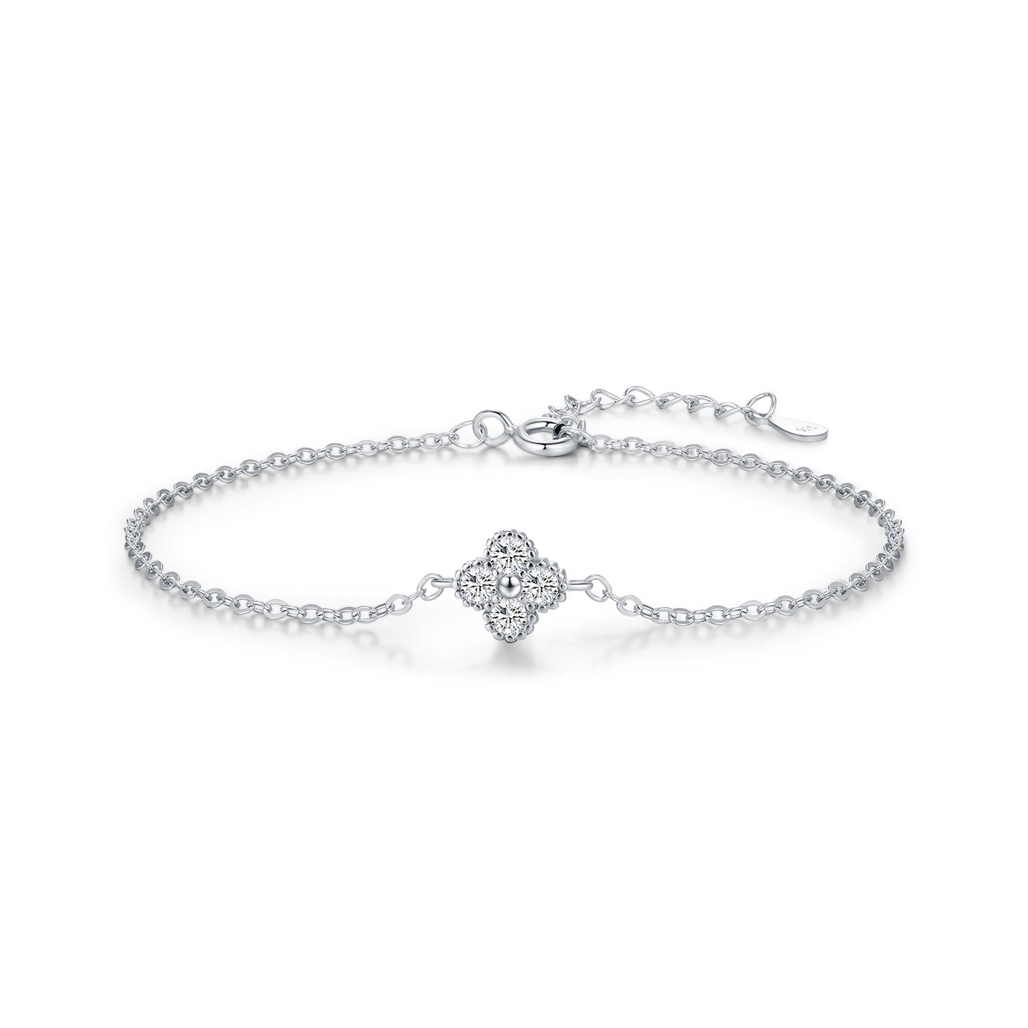 Aiko Silver Clover Bracelet - 2