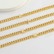 Aria Personalized Initial Gold Bracelet