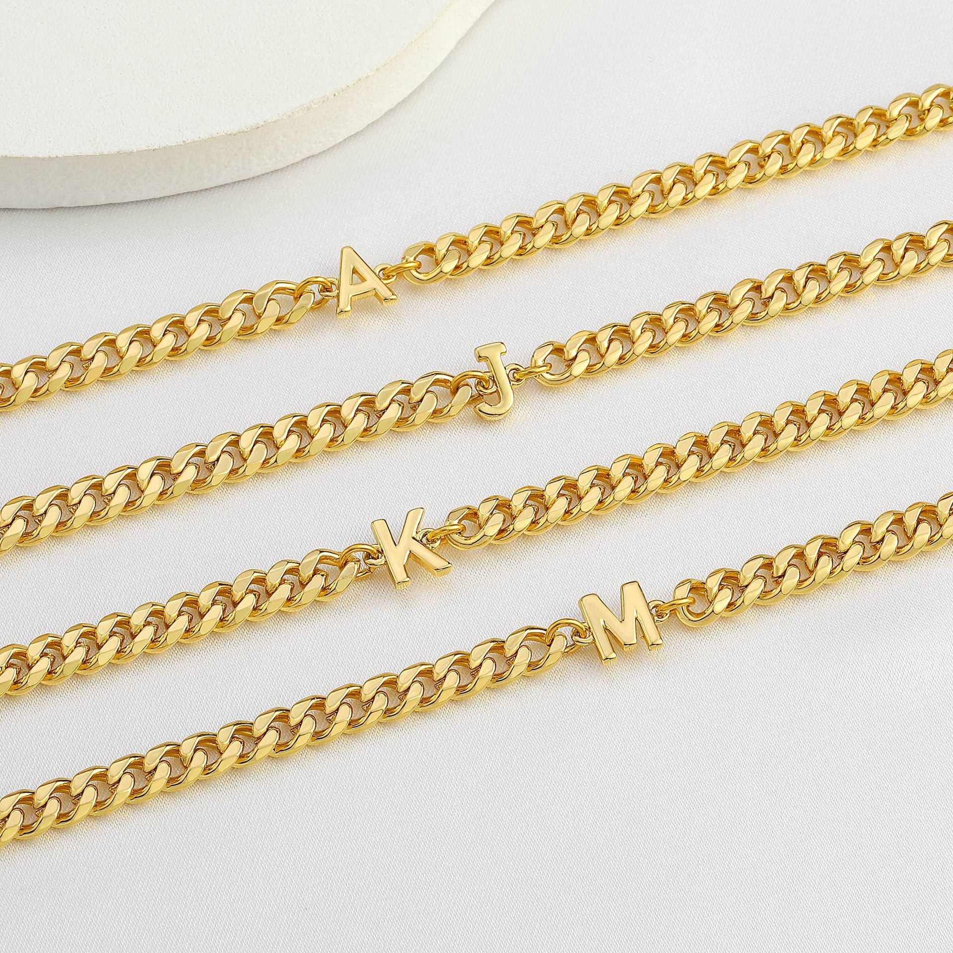 Aria Personalized Initial Gold Bracelet