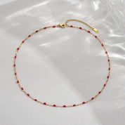 Alba Beaded Necklace - Red - 5
