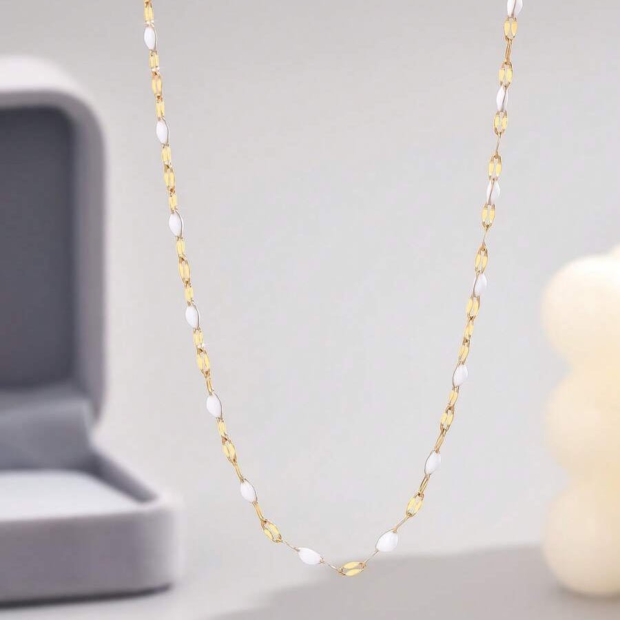 Alba Beaded Necklace - White - 3