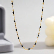 Alba Beaded Necklace - Black - 9