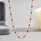 Alba Beaded Necklace - Red - 6