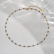 Alba Beaded Necklace - Black - 8