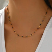 Alba Beaded Necklace - Black - 7
