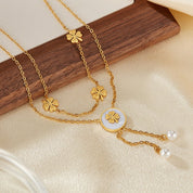 Alba Clover Layered Necklace - 4