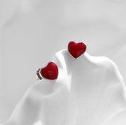 Alba Heart Sterling Silver Studs - NAVALLI