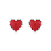 Alba Heart Sterling Silver Studs - NAVALLI