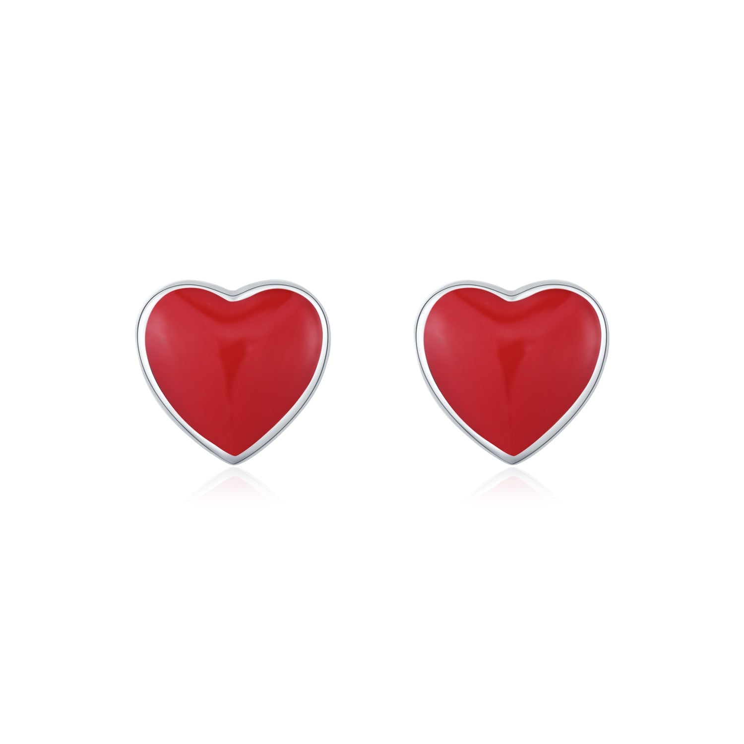 Alba Heart Sterling Silver Studs - NAVALLI