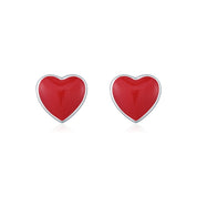 Alba Heart Sterling Silver Studs - 2