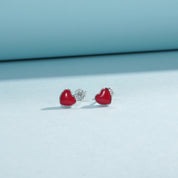 Alba Heart Sterling Silver Studs - 4